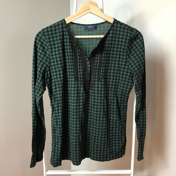 Ralph Lauren Chaps Buffalo plaid shirt in green & black - Picture 4 of 5